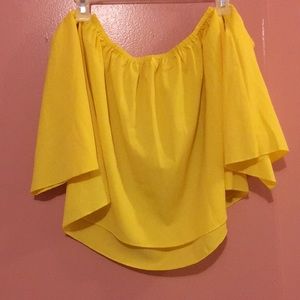 Yellow off the shoulder top